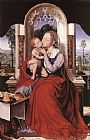 Enthroned Canvas Paintings - The Virgin Enthroned